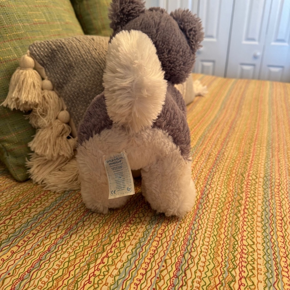 Build-A-Bear Fluffy Husky Dog Toy - Grey and White - Picture 3 of 7